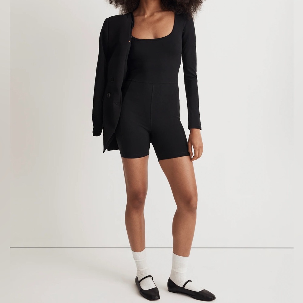 Madewell Knit Long-Sleeve Biker Unitard Bodysuit NWT (XL)